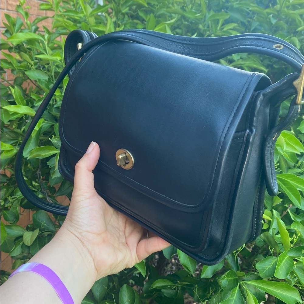 🖤🖤Vintage Coach Rambler’s Legacy Crossbody Bag 9061 Black Glove Tanned Leather🖤🖤
